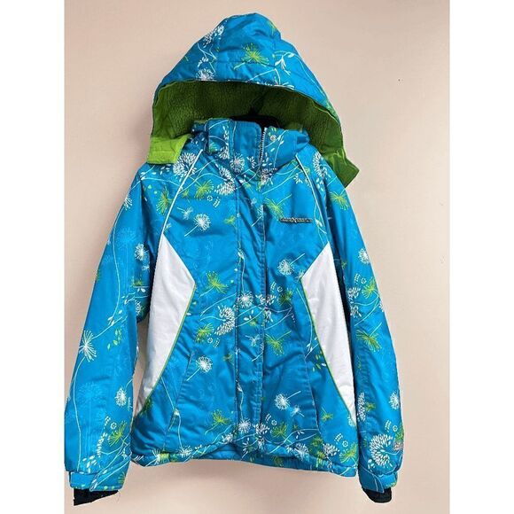ZeroXposur Girls Hoodie Full zip up Insulated Track Ski Jacket Blue Sz 14 100% P - Picture 1 of 9